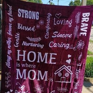 Home Is Where Mom Is Blanket. 50x40